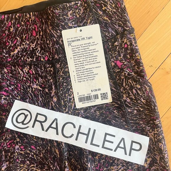 Lululemon Invigorate High-Rise Tight 25" size 2 - Picture 6 of 6
